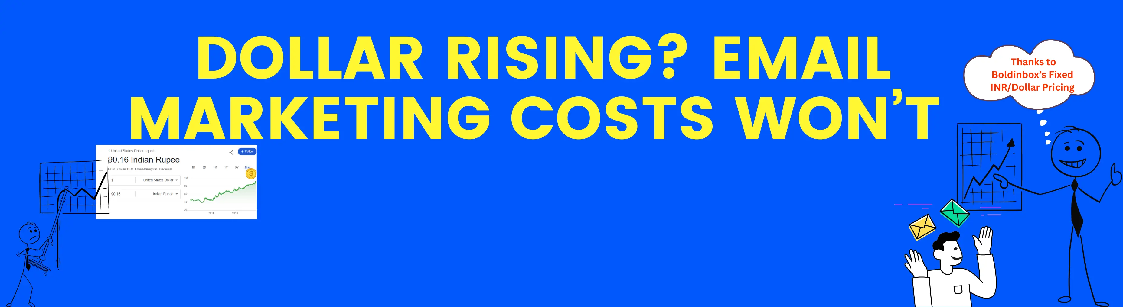 Dollar Rising? Email Marketing Costs Won’t - Thanks to Boldinbox’s Fixed INR Pricing